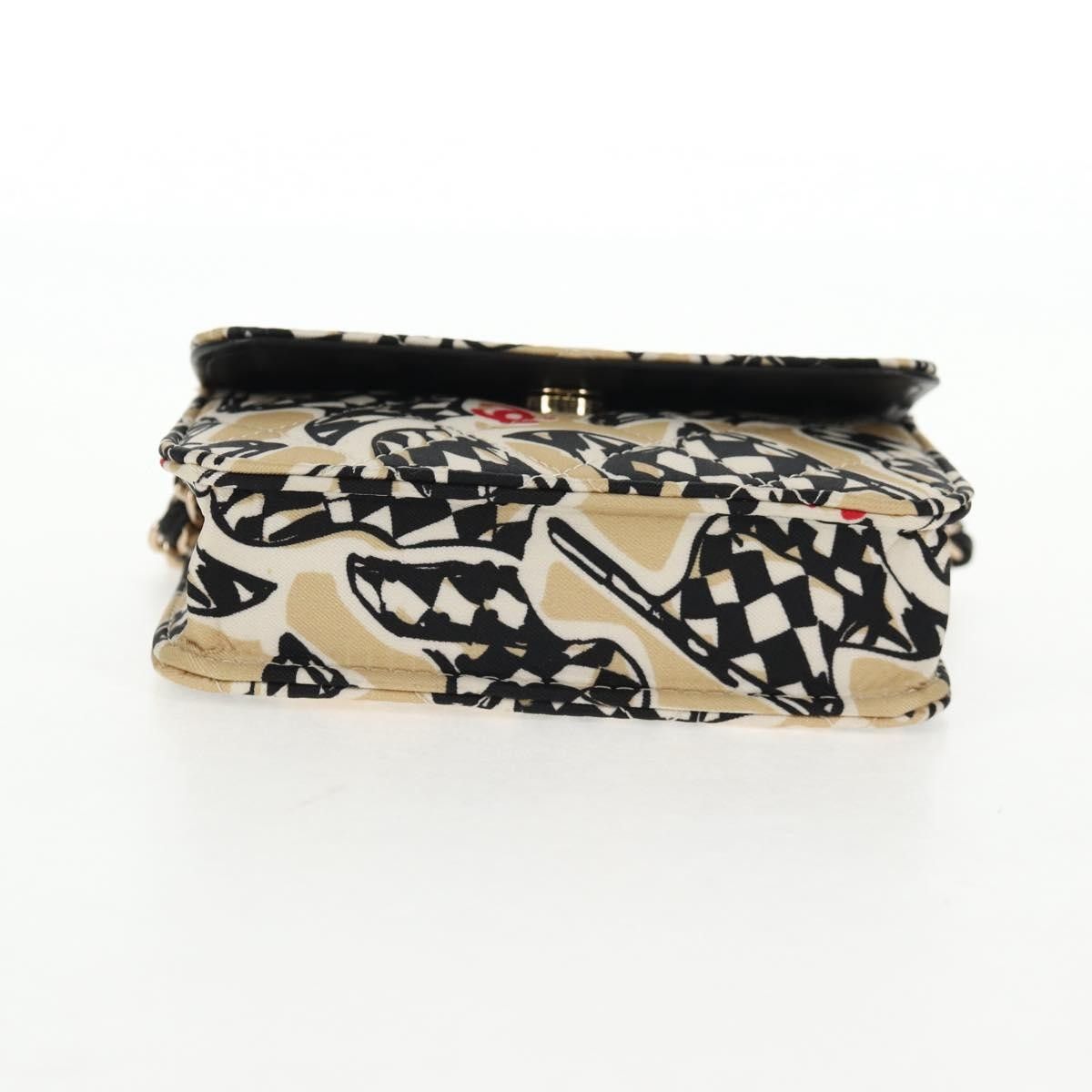 Chanel Chanel Flap Card Holder on Chain Quilted Printed Canvas Size ONE SIZE - 16 Thumbnail