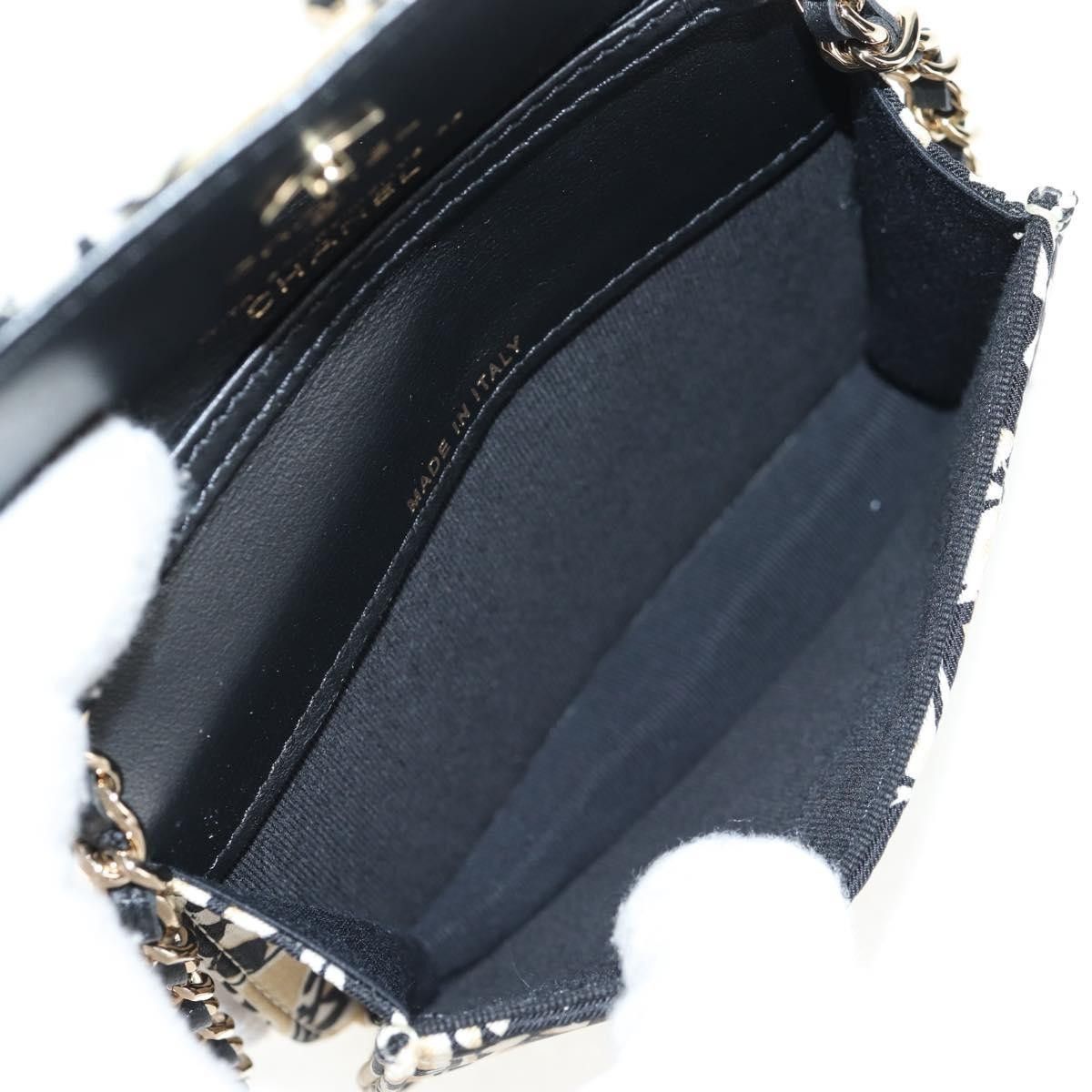 Chanel Chanel Flap Card Holder on Chain Quilted Printed Canvas Size ONE SIZE - 5 Thumbnail