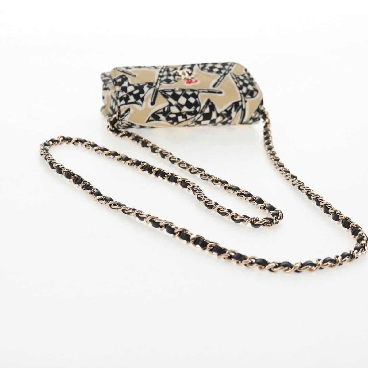 Chanel Chanel Flap Card Holder on Chain Quilted Printed Canvas Size ONE SIZE - 8 Thumbnail
