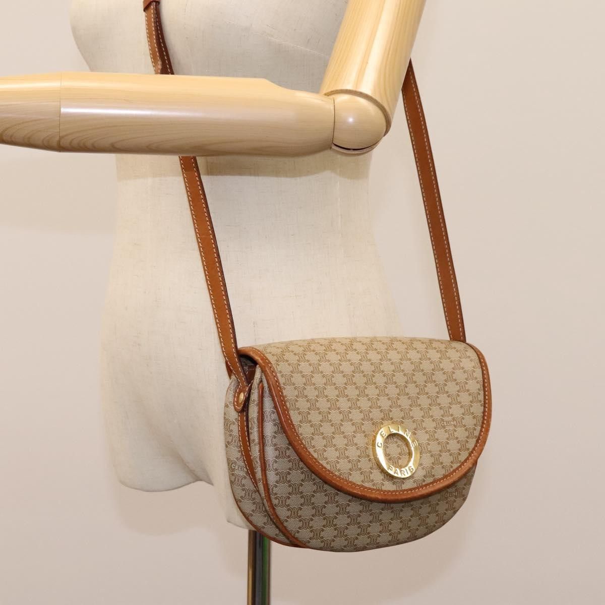 Celine Celine Vintage Macadam Shoulder Bag Canvas and Leather Size ONE SIZE - 13 Thumbnail