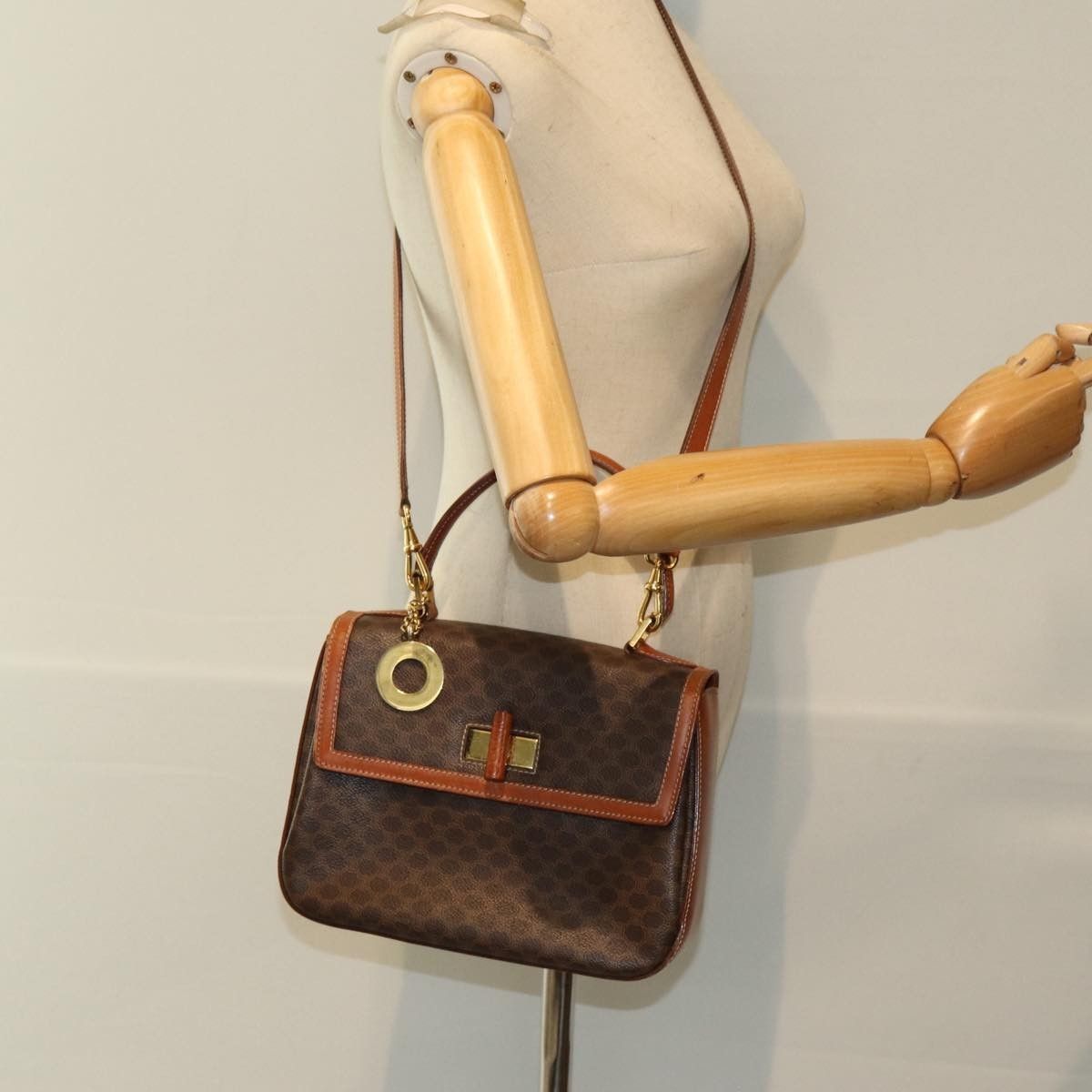 Celine Celine Vintage Convertible Top Handle Bag Macadam Coated Canvas Size ONE SIZE - 14 Thumbnail