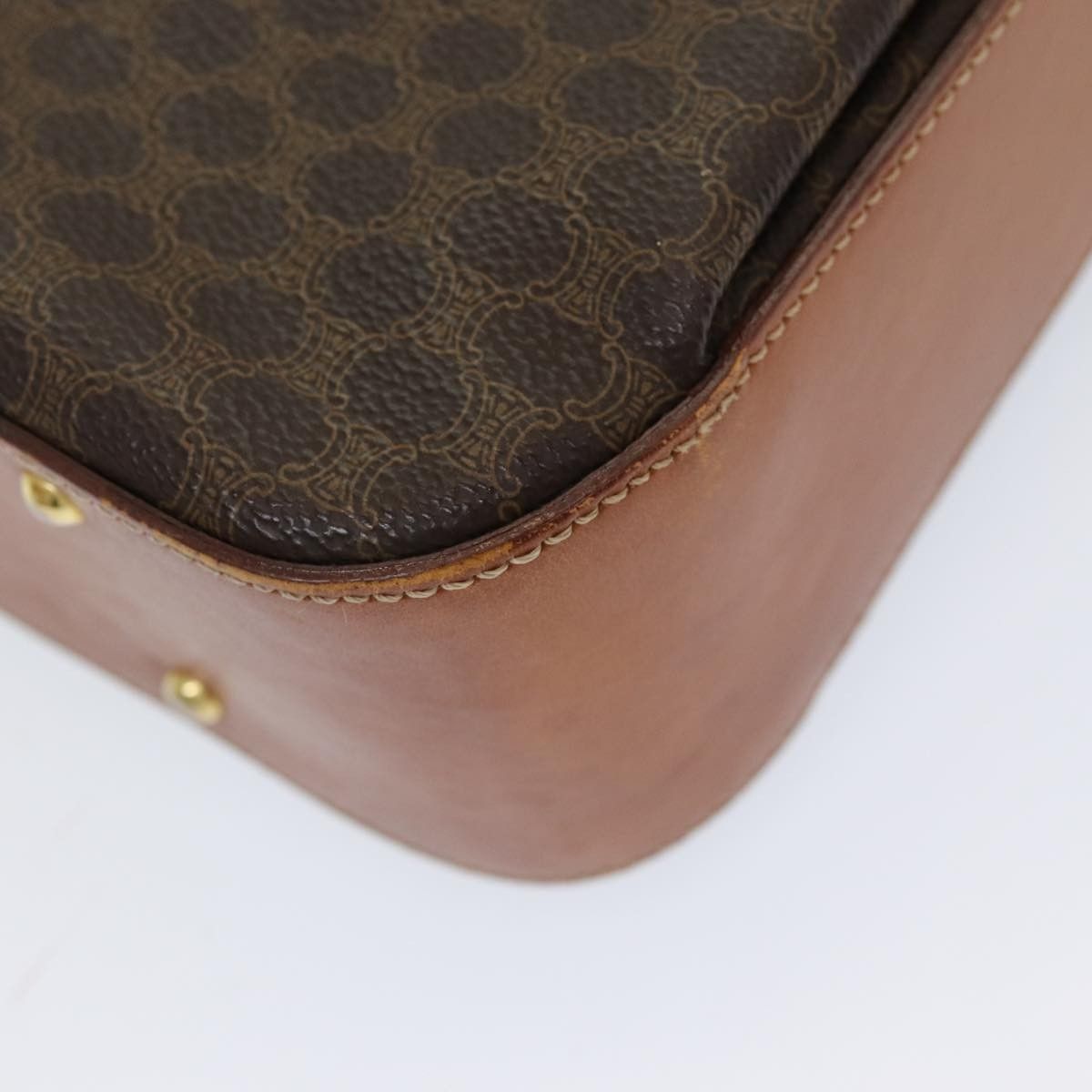 Celine Celine Vintage Convertible Top Handle Bag Macadam Coated Canvas Size ONE SIZE - 11 Thumbnail