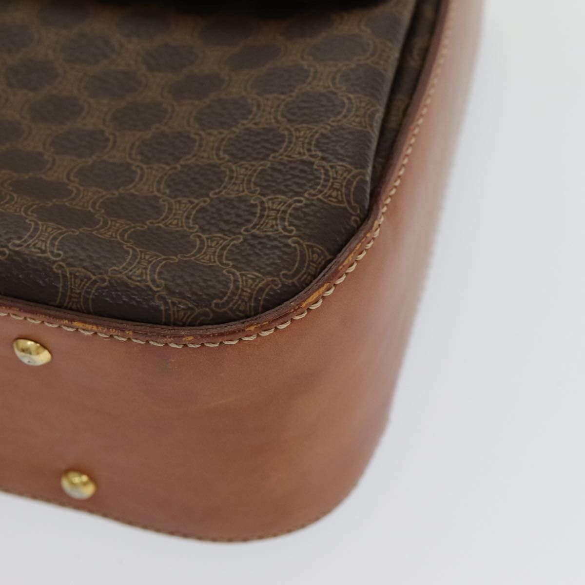 Celine Celine Vintage Convertible Top Handle Bag Macadam Coated Canvas Size ONE SIZE - 9 Thumbnail