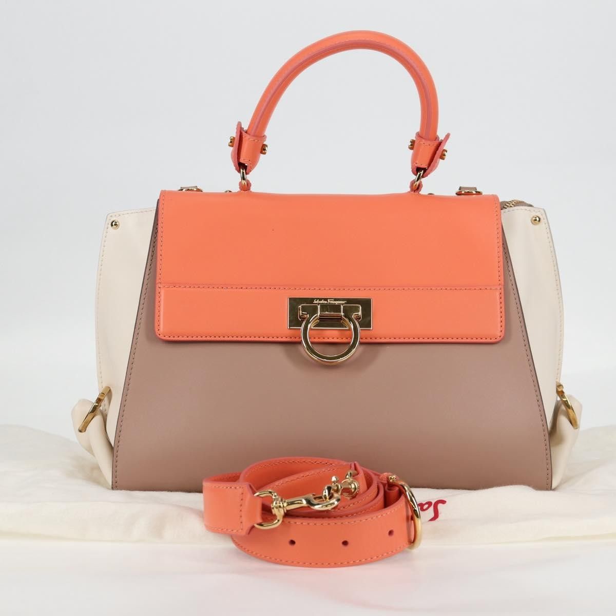 Salvatore Ferragamo Salvatore Ferragamo Sofia Satchel Leather Size ONE SIZE - 14 Thumbnail