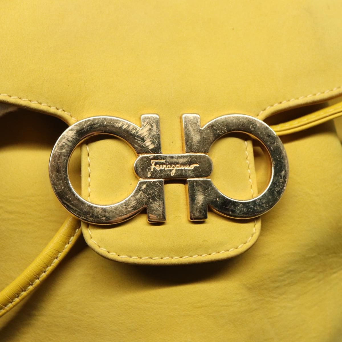 Salvatore Ferragamo Salvatore Ferragamo Gancini Flap Drawstring Backpack Suede Size ONE SIZE - 12 Thumbnail