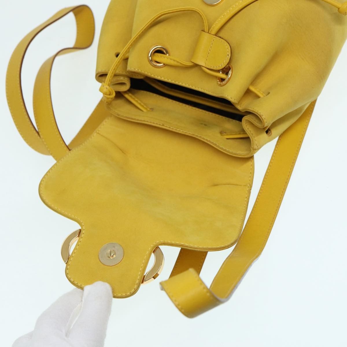 Salvatore Ferragamo Salvatore Ferragamo Gancini Flap Drawstring Backpack Suede Size ONE SIZE - 17 Thumbnail