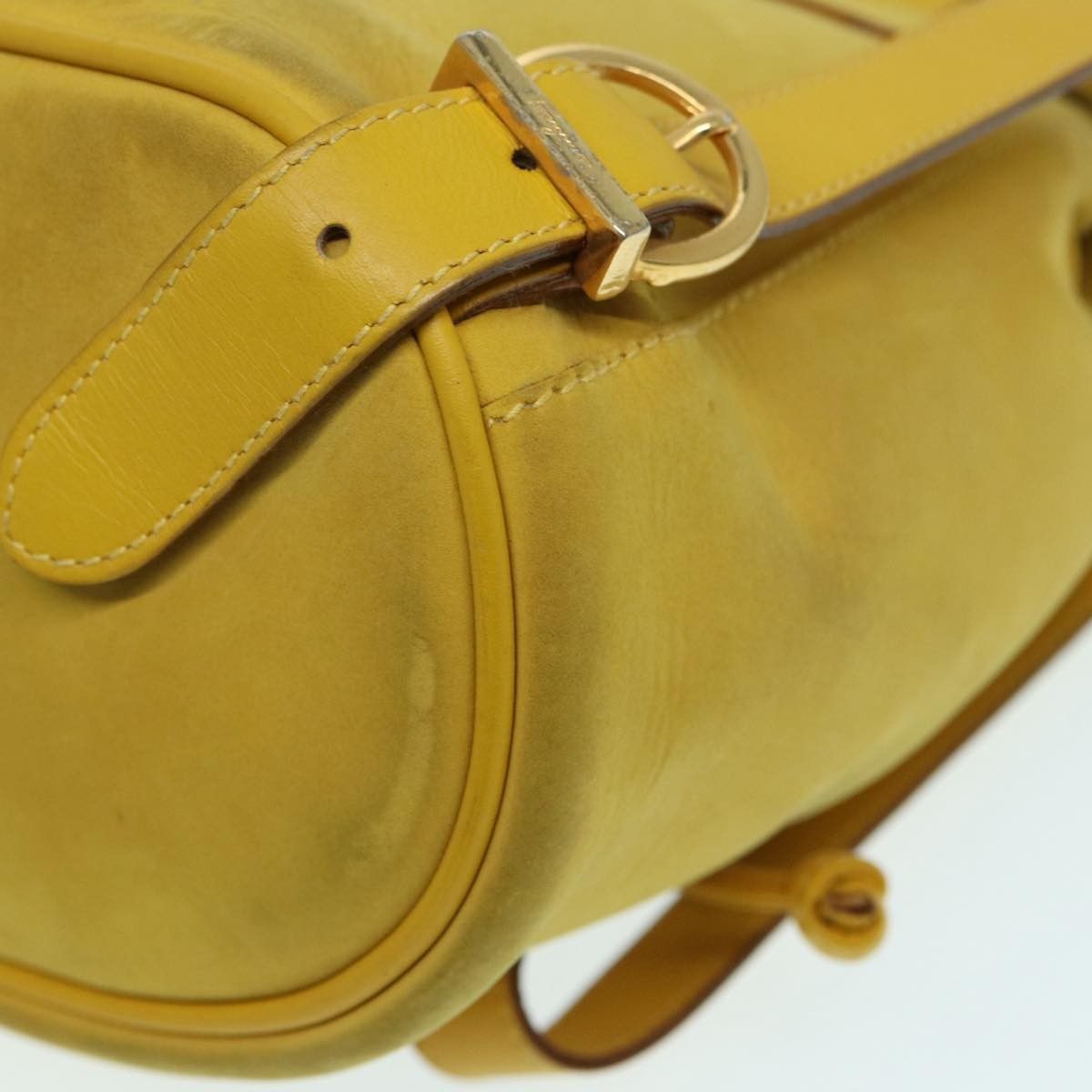 Salvatore Ferragamo Salvatore Ferragamo Gancini Flap Drawstring Backpack Suede Size ONE SIZE - 10 Thumbnail