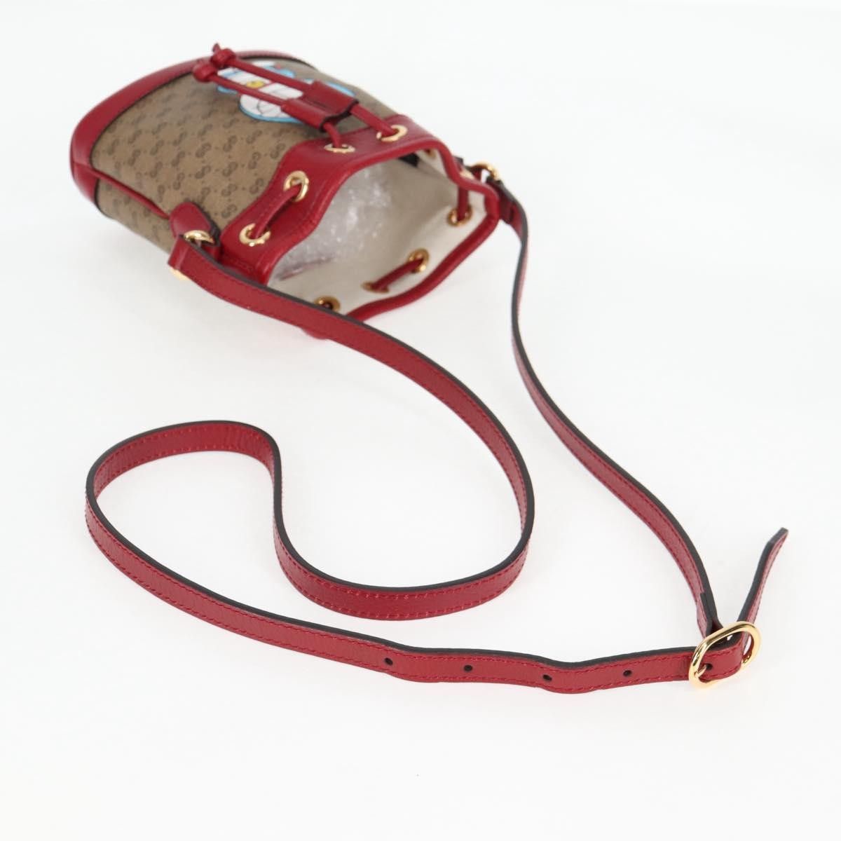 Gucci Gucci Doraemon Bucket Bag Printed Mini GG Coated Canvas Size ONE SIZE - 8 Thumbnail