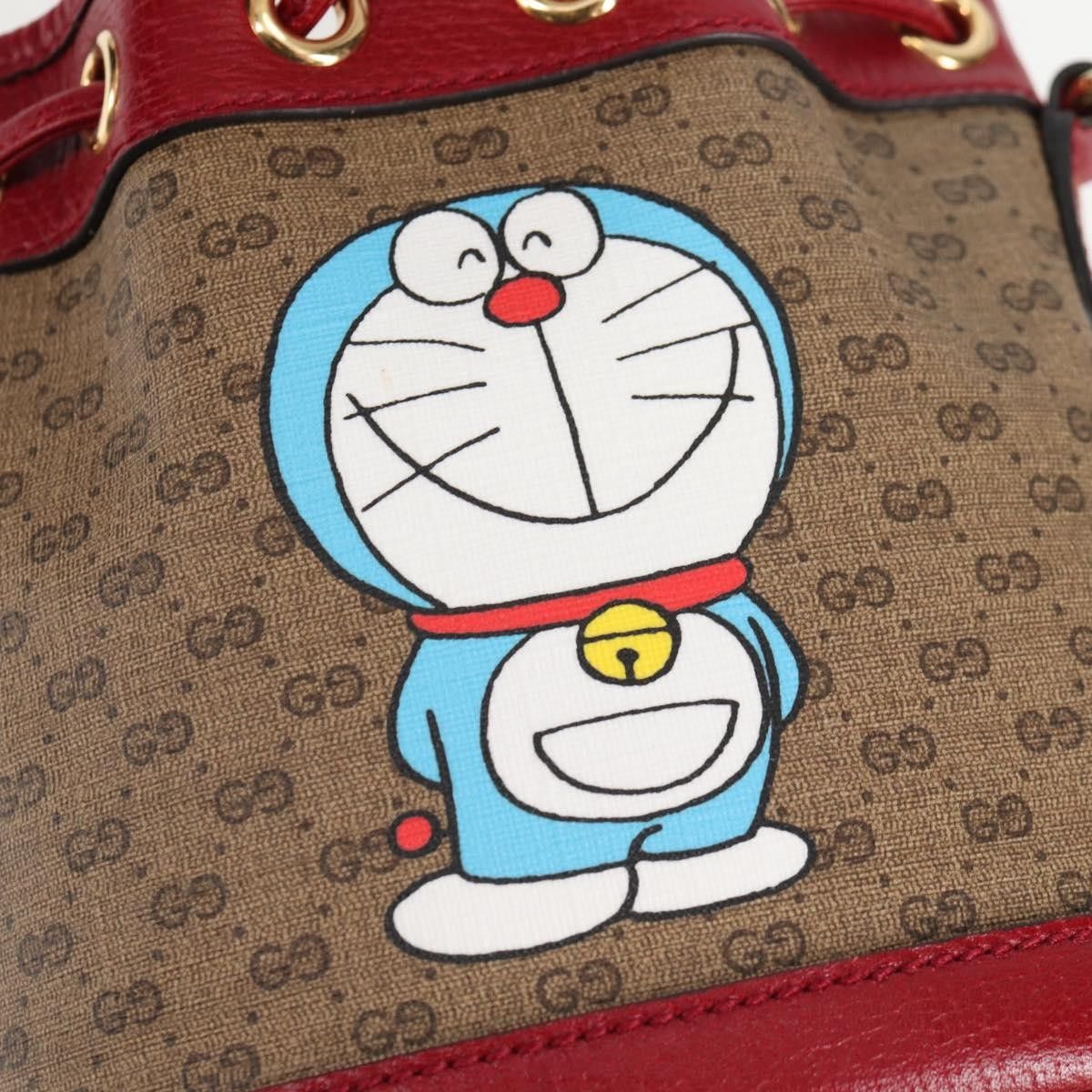 Gucci Gucci Doraemon Bucket Bag Printed Mini GG Coated Canvas Size ONE SIZE - 18 Thumbnail