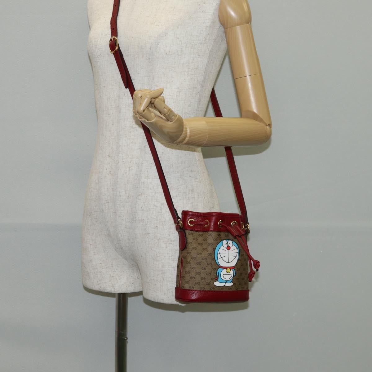 Gucci Gucci Doraemon Bucket Bag Printed Mini GG Coated Canvas Size ONE SIZE - 15 Thumbnail