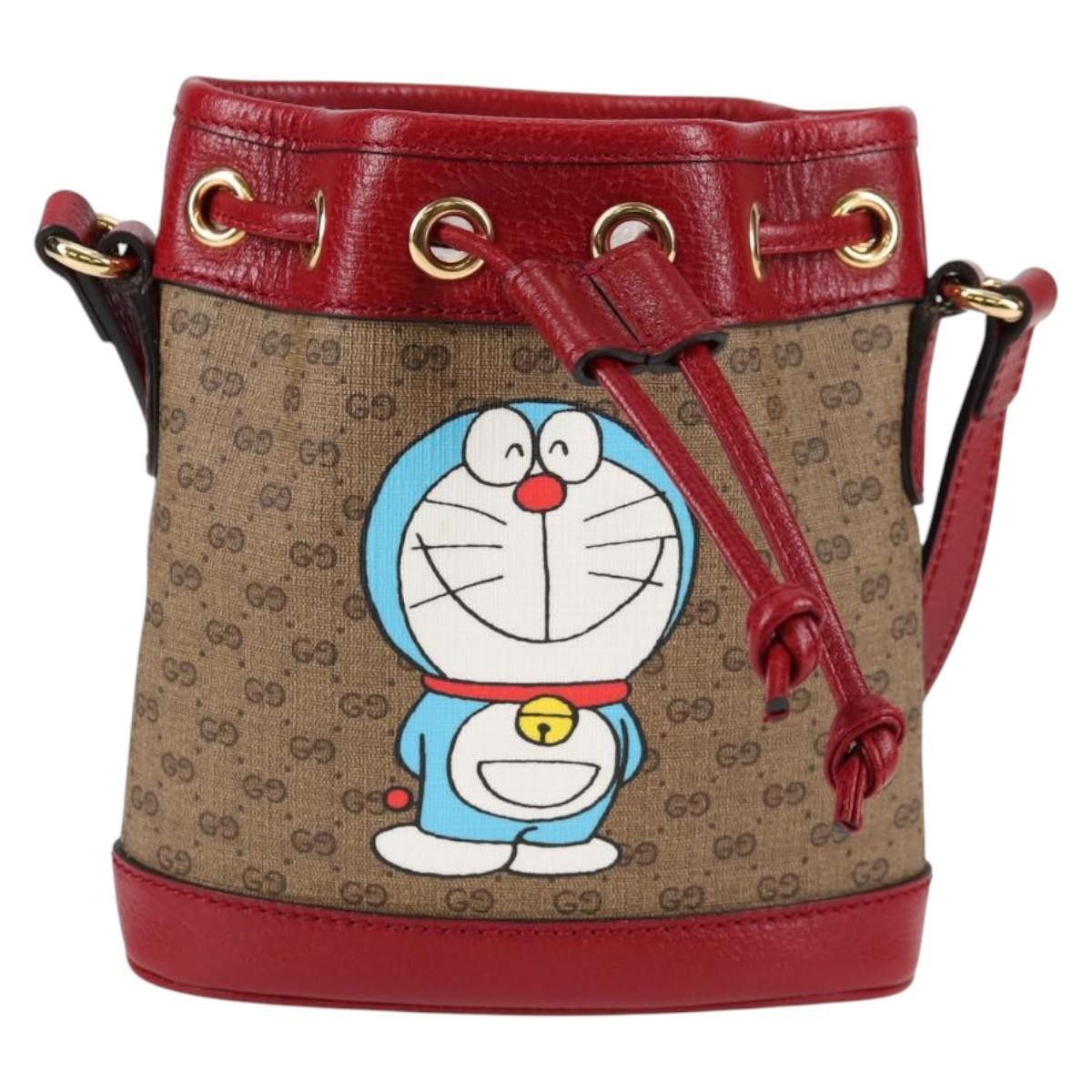 Gucci Gucci Doraemon Bucket Bag Printed Mini GG Coated Canvas Size ONE SIZE - 19 Thumbnail