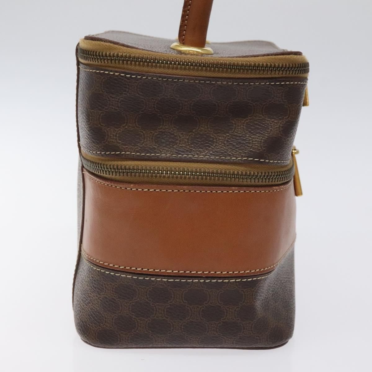 Celine Celine Vintage Double Zip Vanity Case Macadam Coated Canvas Size ONE SIZE - 3 Thumbnail