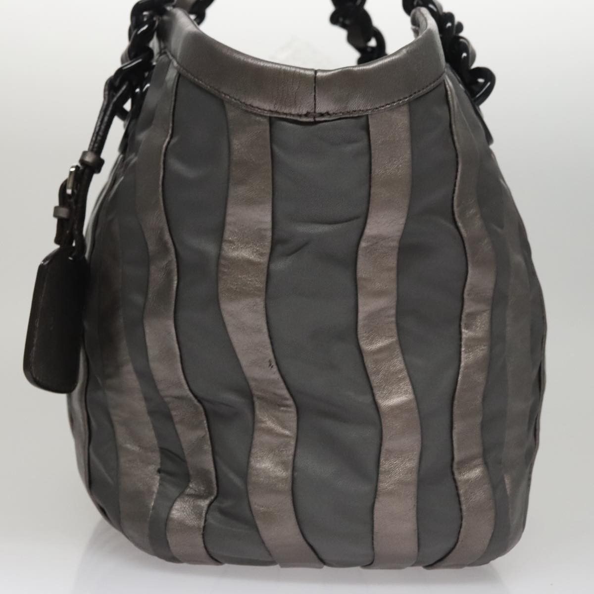 Prada Prada Waves Chain Tote Leather and Tessuto Size ONE SIZE - 3 Thumbnail
