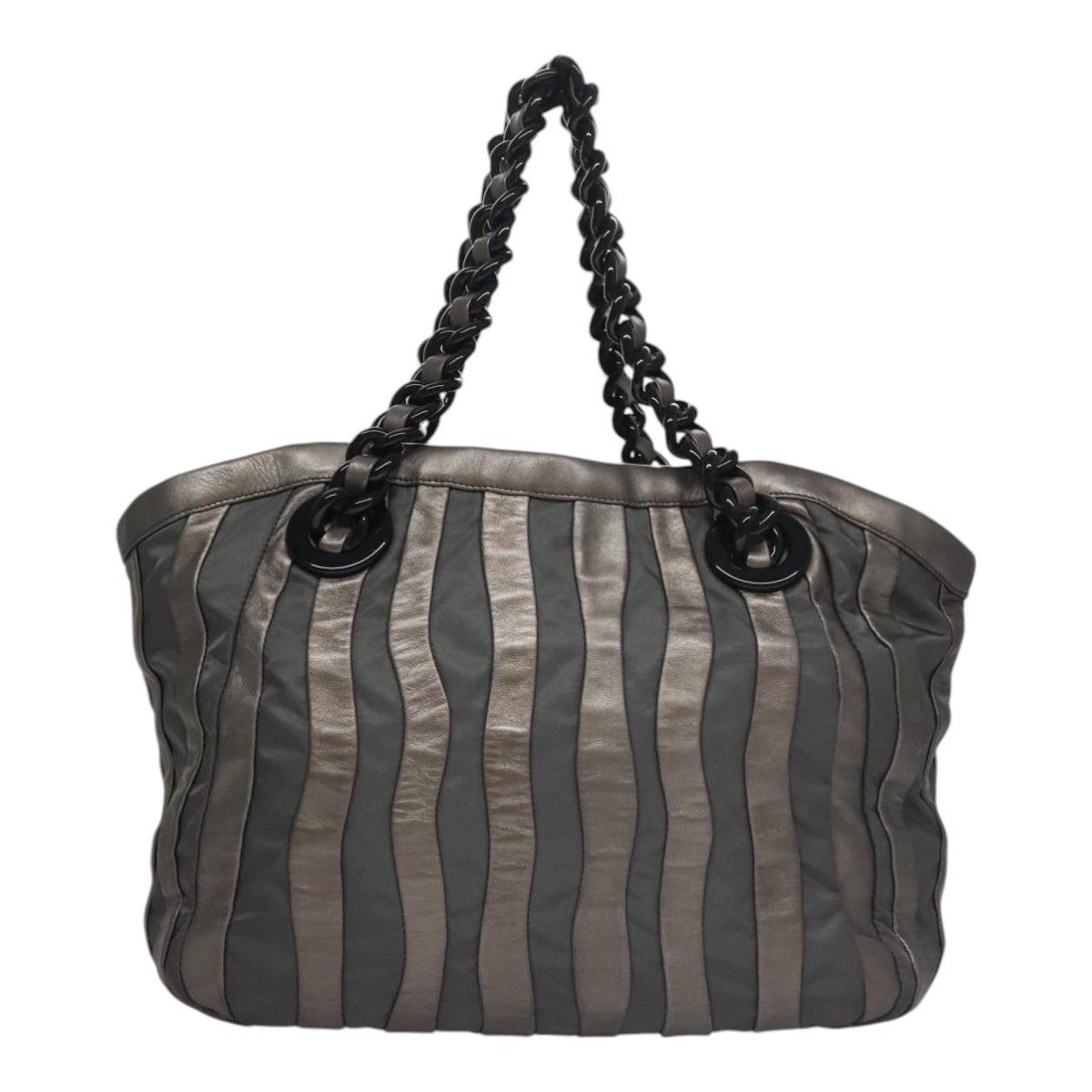 Prada Prada Waves Chain Tote Leather and Tessuto Size ONE SIZE - 2 Thumbnail