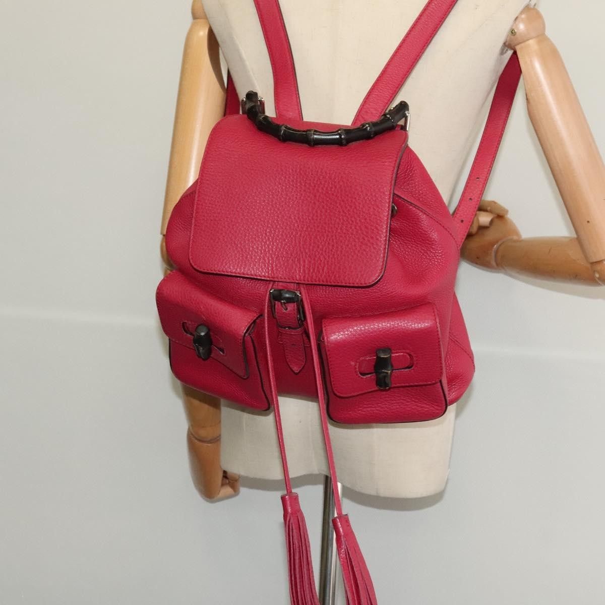 Gucci Gucci Bamboo Tassel Backpack Leather Size ONE SIZE - 12 Thumbnail