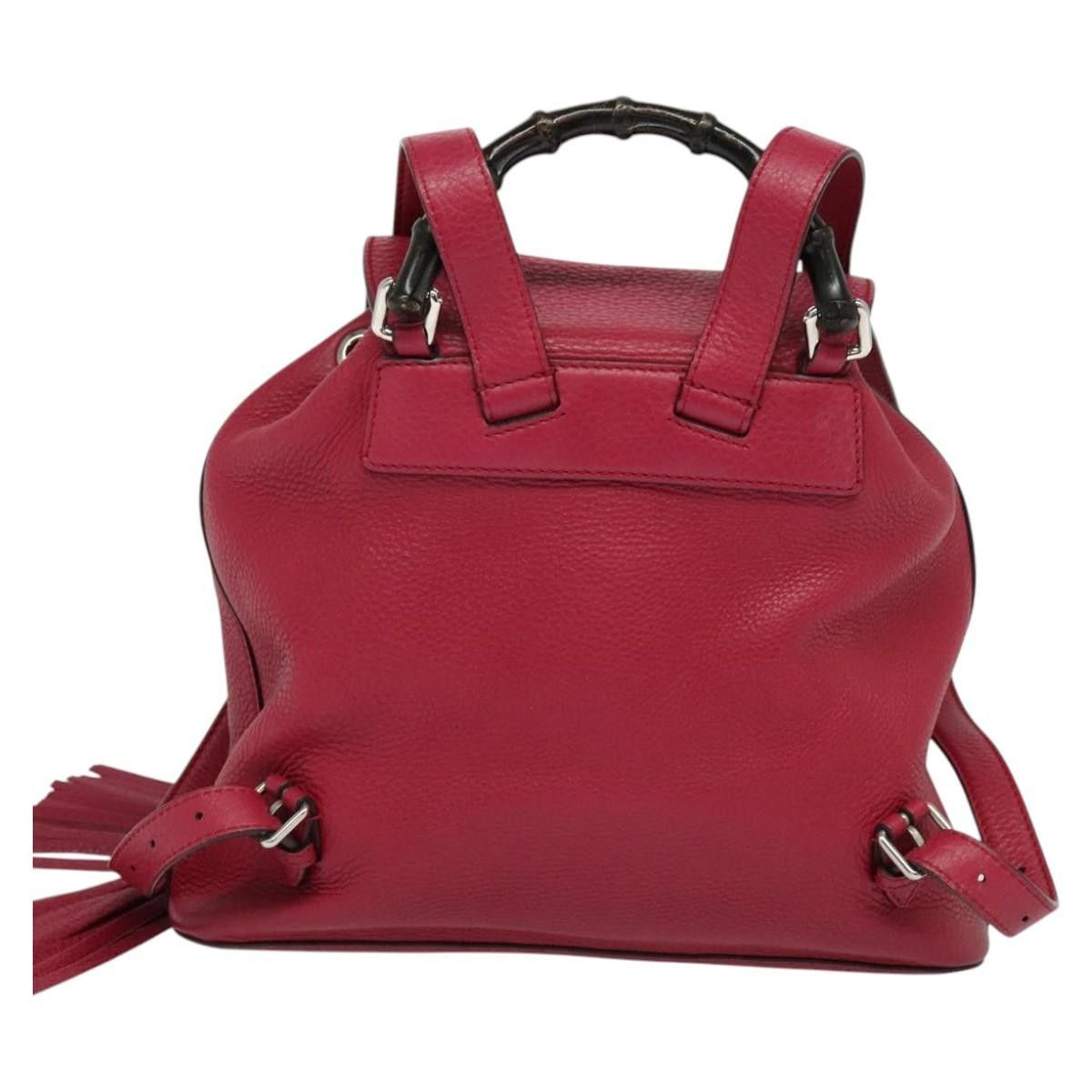 Gucci Gucci Bamboo Tassel Backpack Leather Size ONE SIZE - 2 Thumbnail