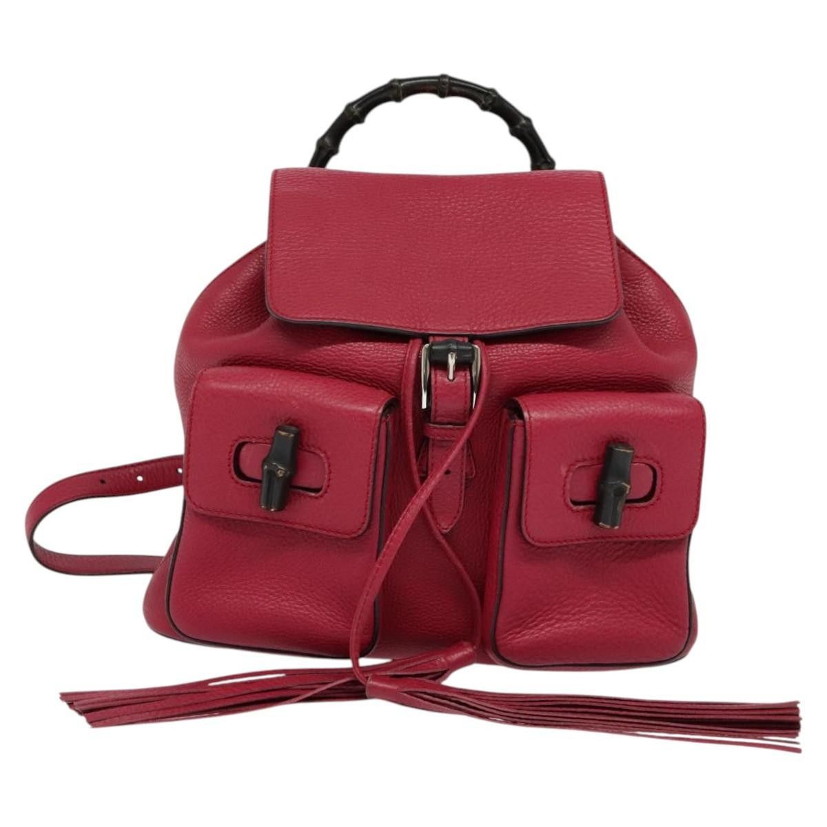 Gucci Gucci Bamboo Tassel Backpack Leather Size ONE SIZE - 15 Thumbnail