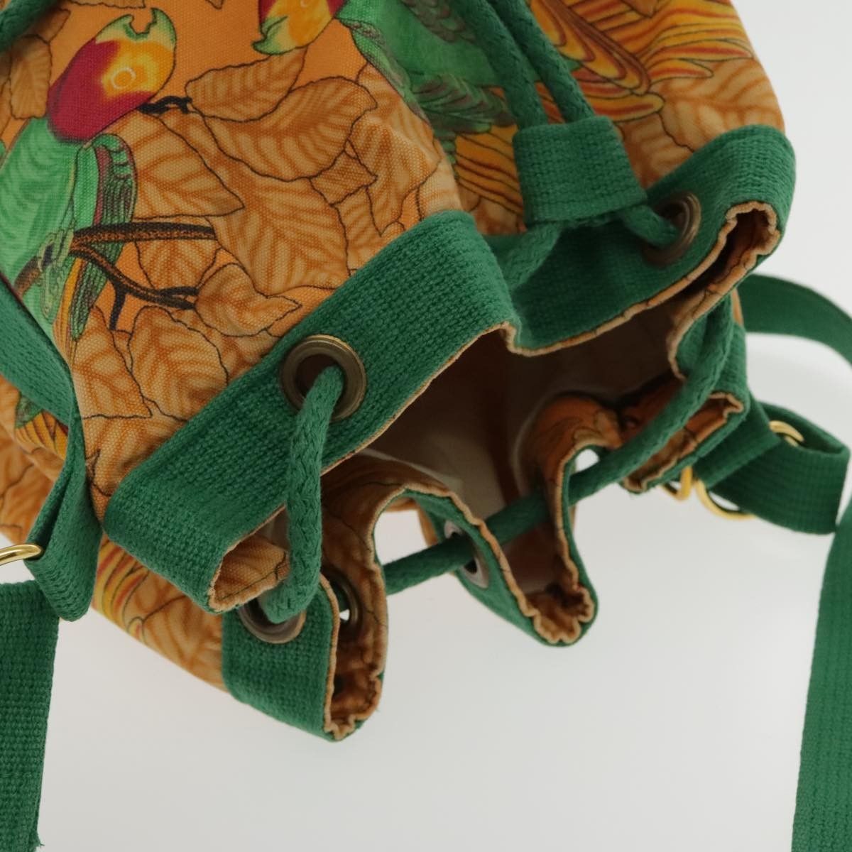 Hermes Hermes Vintage Drawstring Bucket Shoulder Bag Printed Canvas Size ONE SIZE - 14 Thumbnail