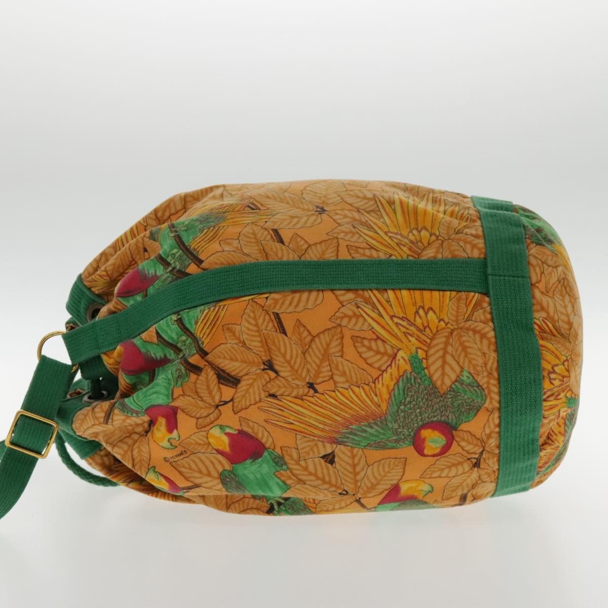 Hermes Hermes Vintage Drawstring Bucket Shoulder Bag Printed Canvas Size ONE SIZE - 3 Thumbnail