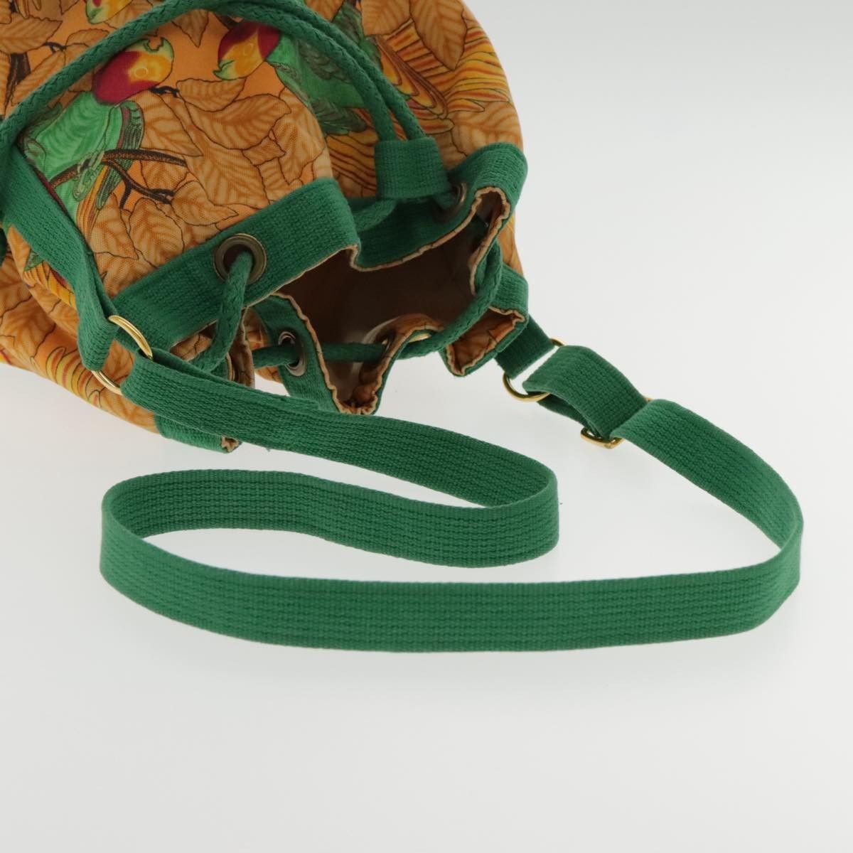 Hermes Hermes Vintage Drawstring Bucket Shoulder Bag Printed Canvas Size ONE SIZE - 7 Thumbnail