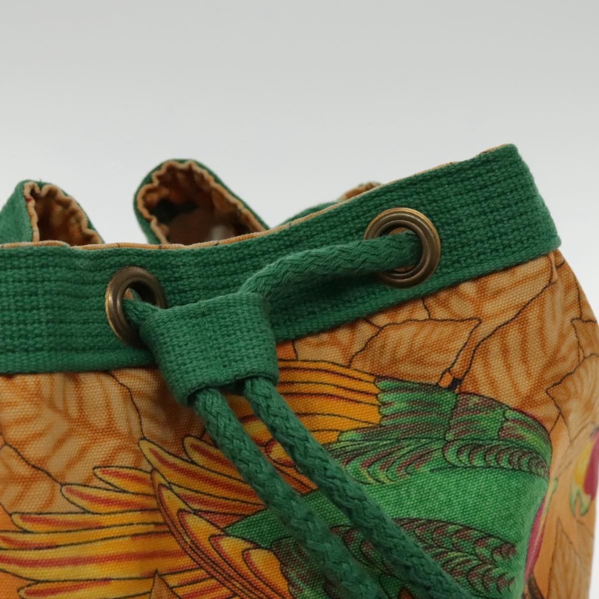 Hermes Hermes Vintage Drawstring Bucket Shoulder Bag Printed Canvas Size ONE SIZE - 19 Thumbnail