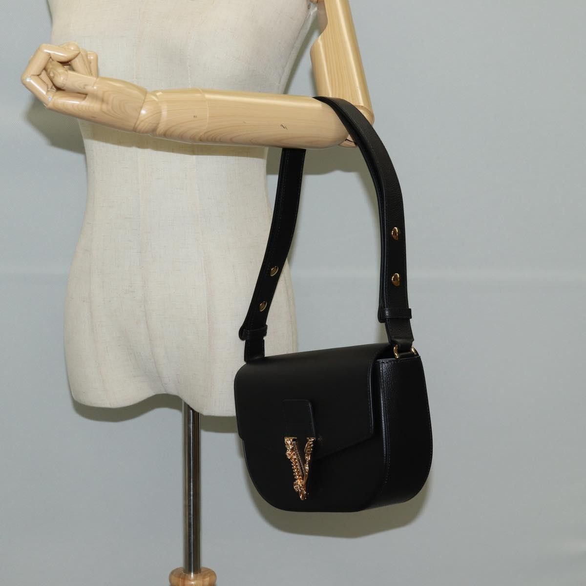 Versace Versace Virtus Flap Messenger Bag Leather Size ONE SIZE - 14 Thumbnail