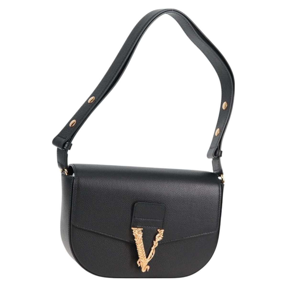 Versace Versace Virtus Flap Messenger Bag Leather Size ONE SIZE - 15 Thumbnail