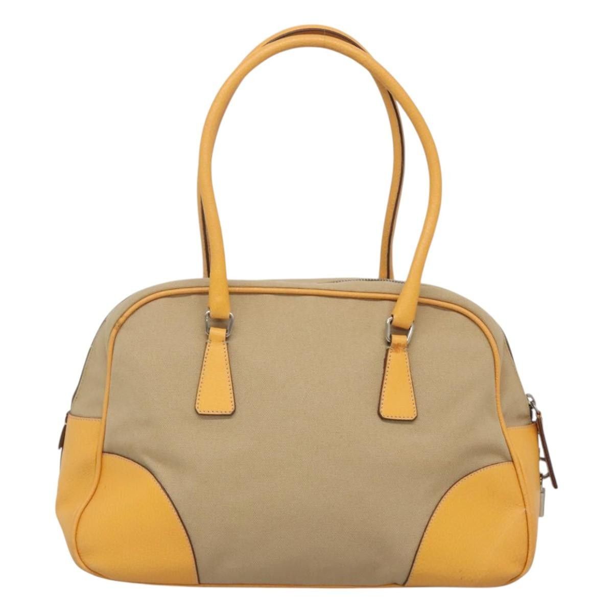 Prada Prada Bauletto Bag Canvas with Leather Size ONE SIZE - 2 Thumbnail