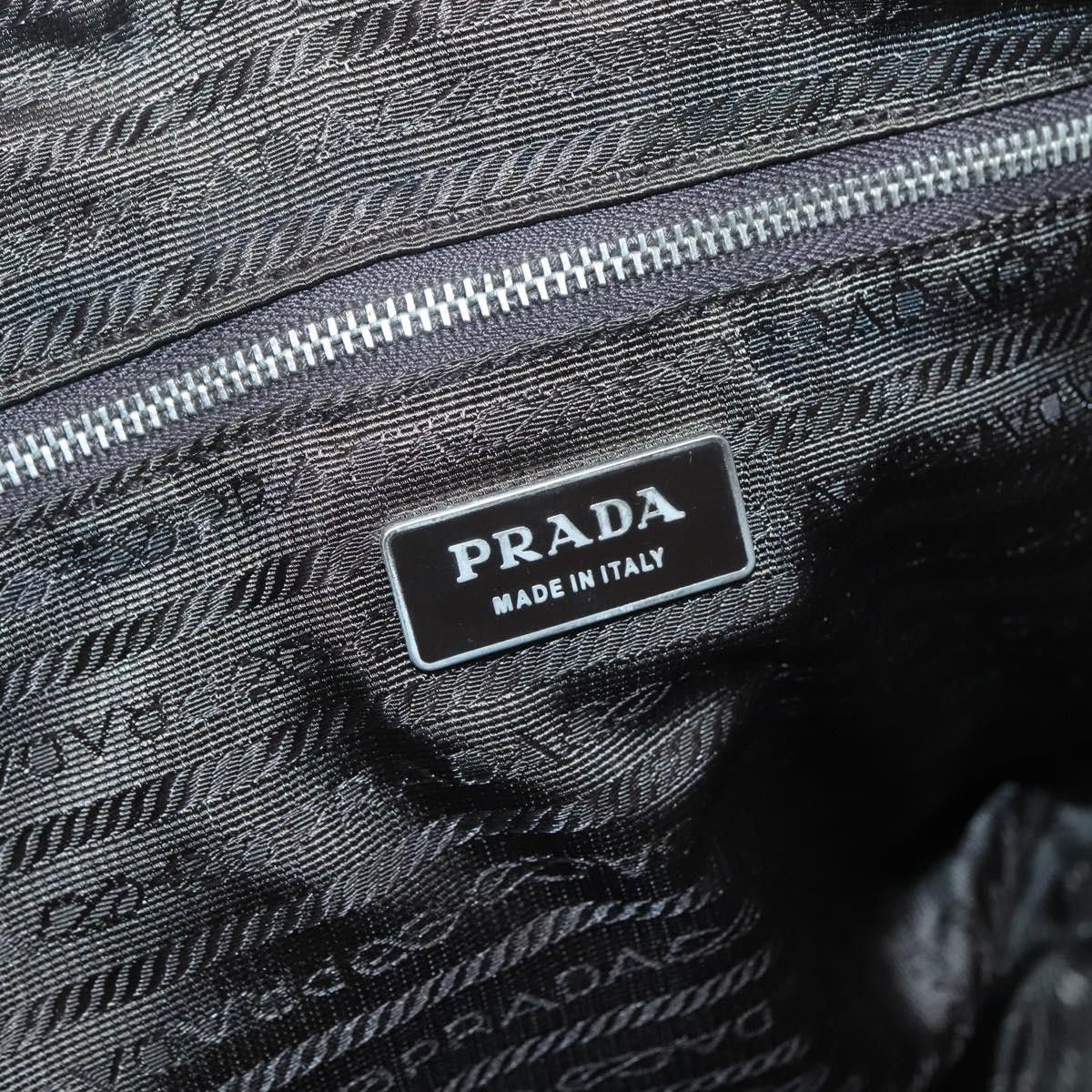 Prada Prada Bauletto Bag Canvas with Leather Size ONE SIZE - 7 Thumbnail