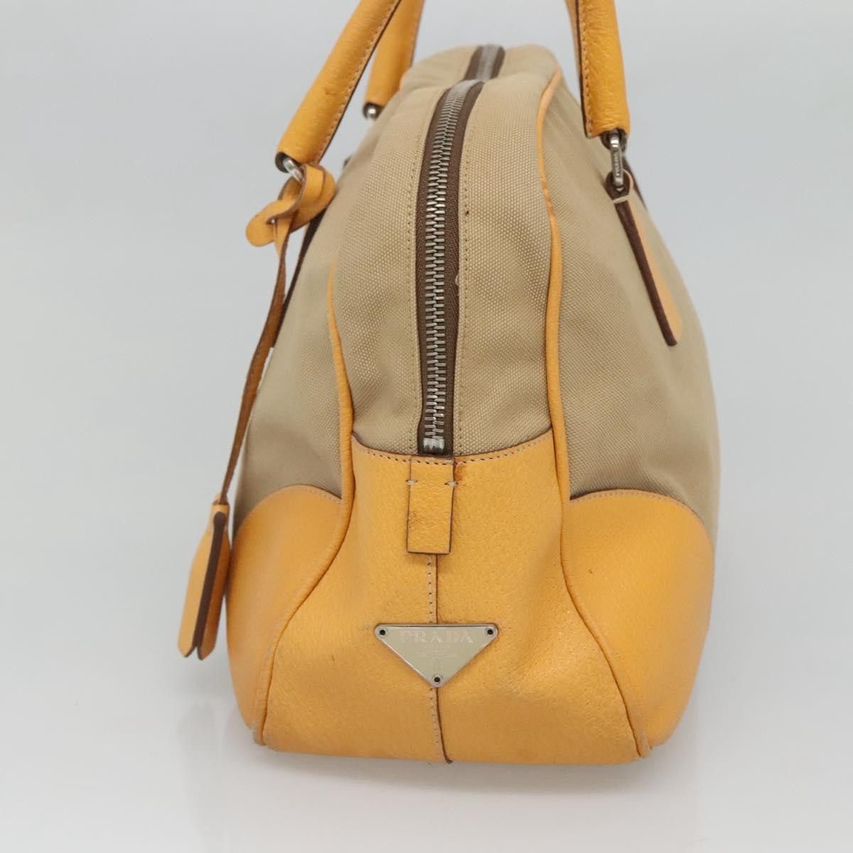 Prada Prada Bauletto Bag Canvas with Leather Size ONE SIZE - 4 Thumbnail