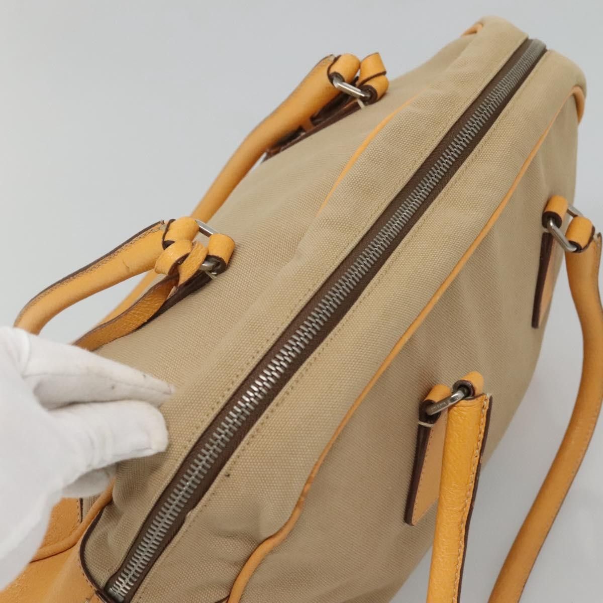Prada Prada Bauletto Bag Canvas with Leather Size ONE SIZE - 17 Thumbnail