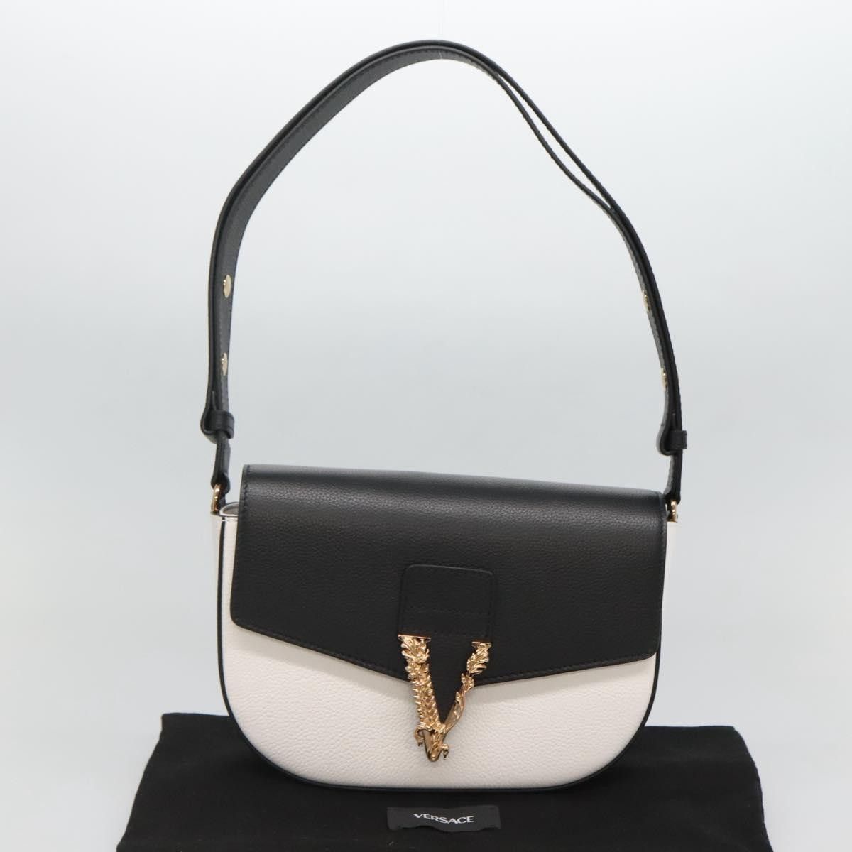 Versace Versace Virtus Flap Messenger Bag Leather Size ONE SIZE - 14 Thumbnail