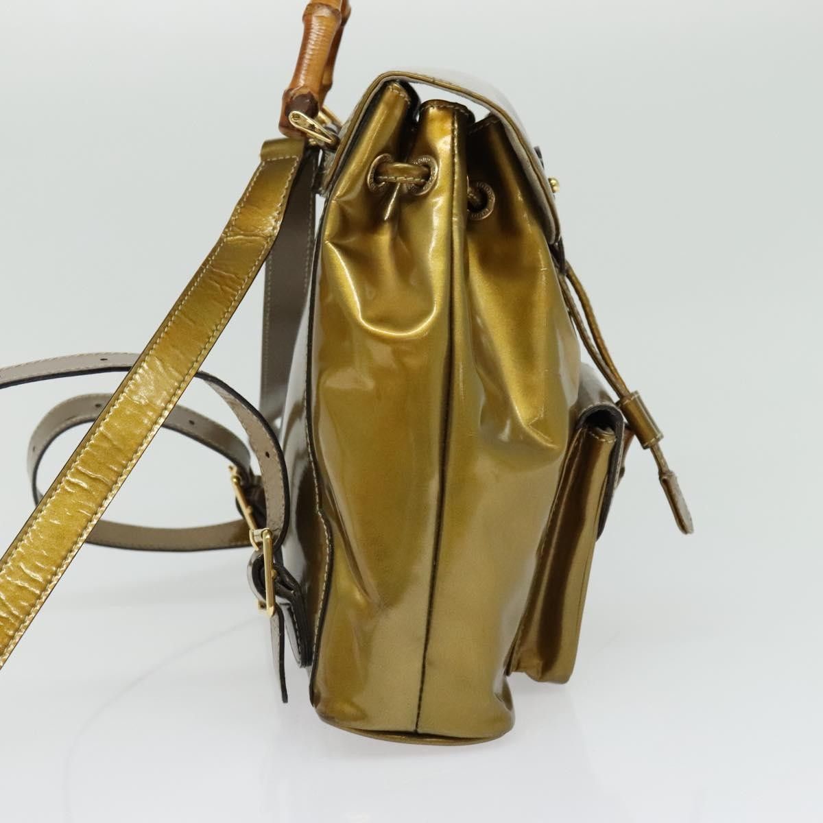 Gucci Gucci Vintage Bamboo Backpack Patent Size ONE SIZE - 4 Thumbnail