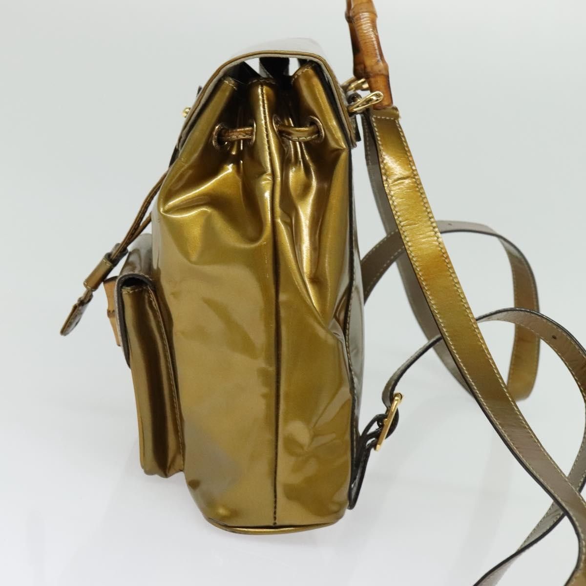 Gucci Gucci Vintage Bamboo Backpack Patent Size ONE SIZE - 3 Thumbnail