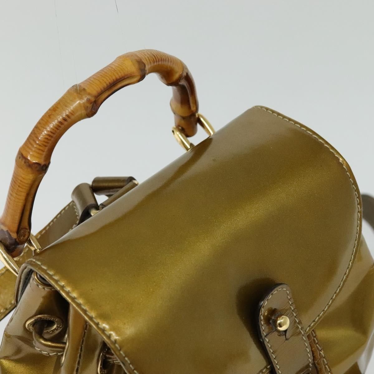 Gucci Gucci Vintage Bamboo Backpack Patent Size ONE SIZE - 8 Thumbnail