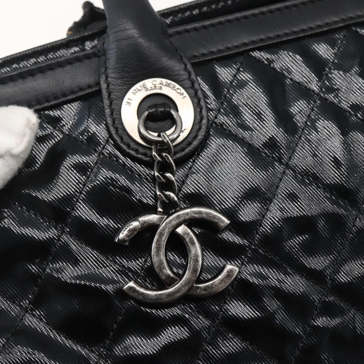 Chanel Chanel CC Charm Zip Tote Quilted Coated Canvas Size ONE SIZE - 13 Thumbnail