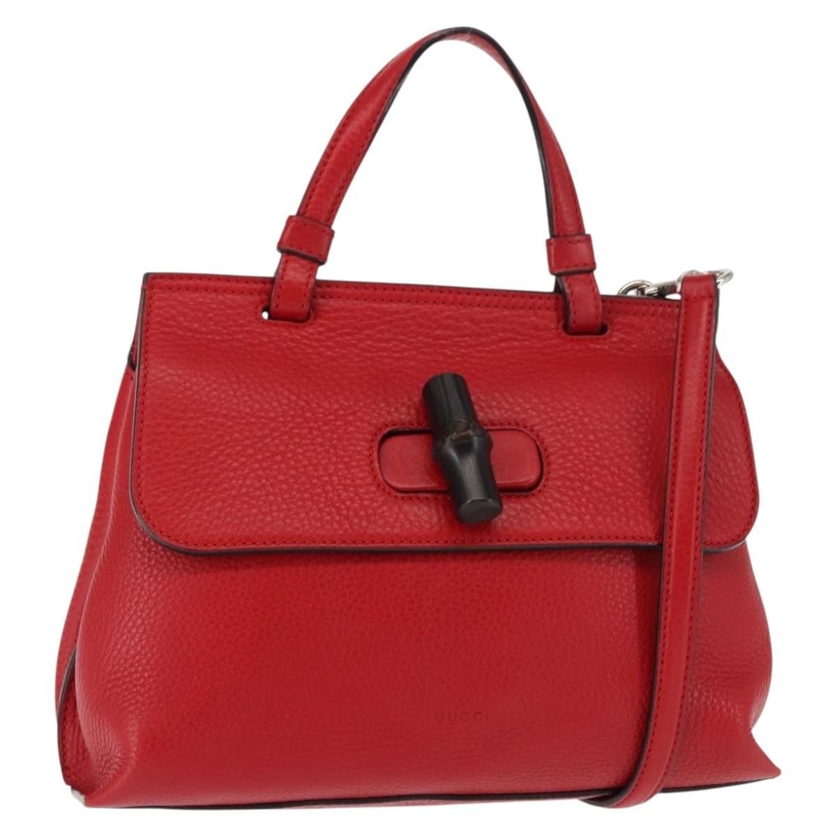 Gucci Gucci Bamboo Daily Top Handle Bag Leather Size ONE SIZE - 13 Thumbnail