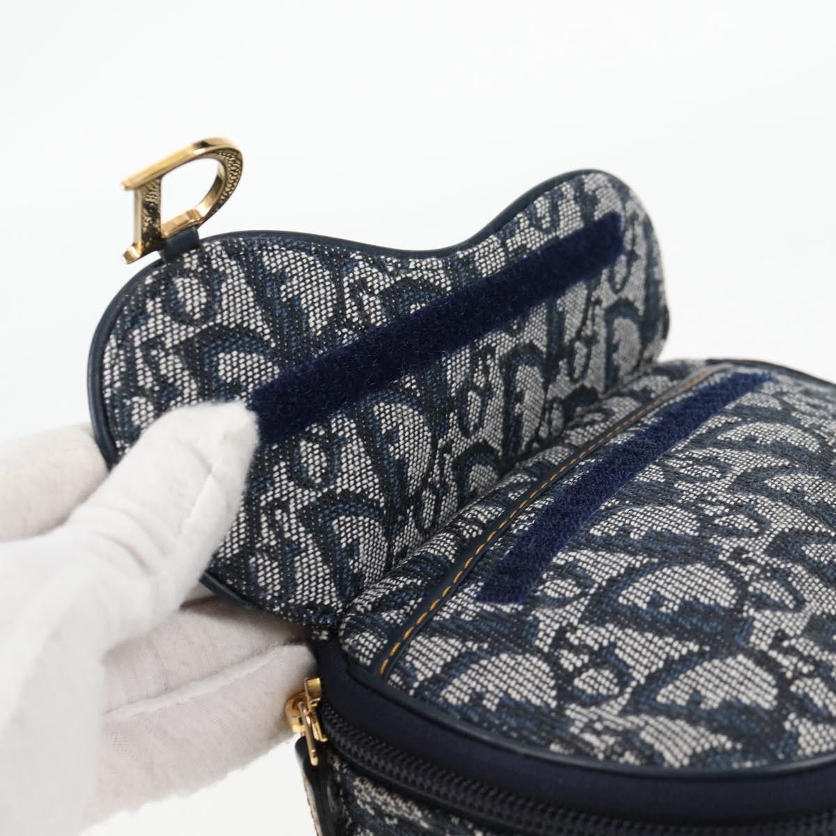 Dior Christian Dior Saddle Zip Pouch Diorissimo Canvas Size ONE SIZE - 15 Thumbnail