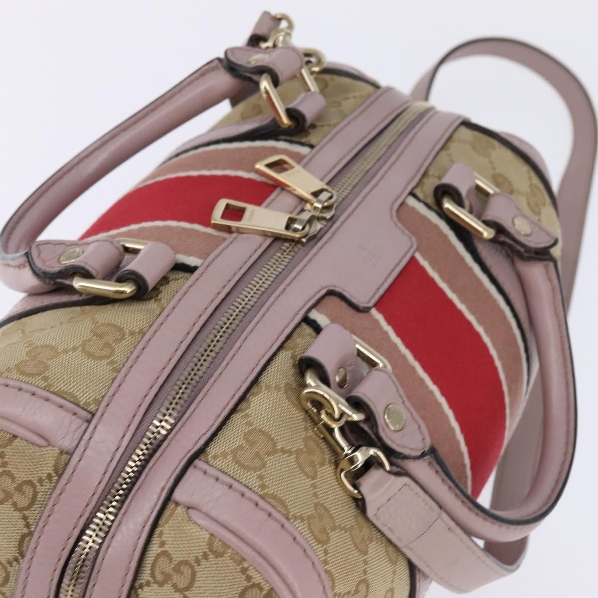 Gucci Gucci Vintage Web Boston Bag GG Canvas Size ONE SIZE - 15 Thumbnail