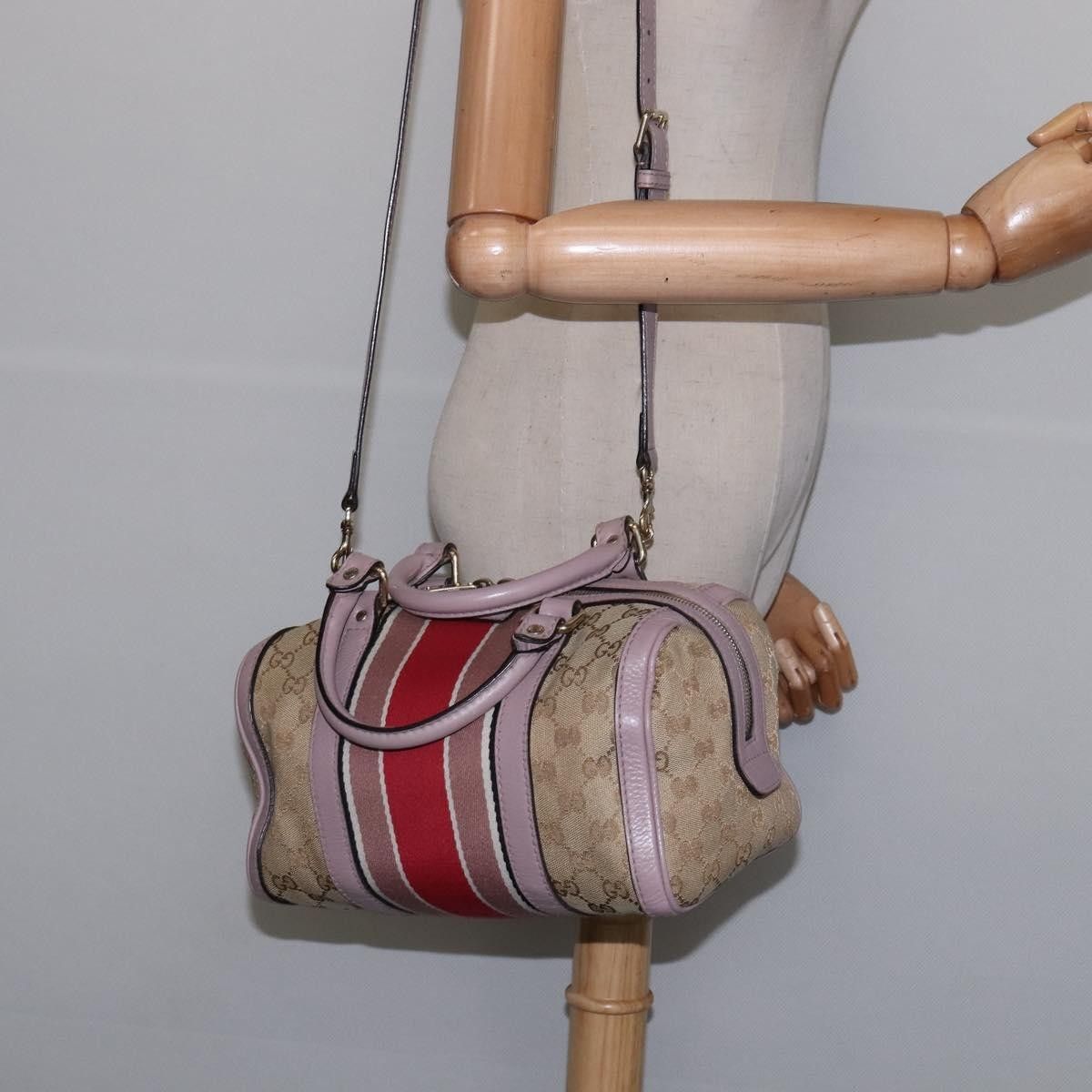 Gucci Gucci Vintage Web Boston Bag GG Canvas Size ONE SIZE - 14 Thumbnail