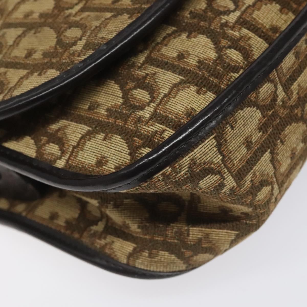 Dior Christian Dior Vintage Trotter Flap Shoulder Bag Canvas Size ONE SIZE - 9 Thumbnail