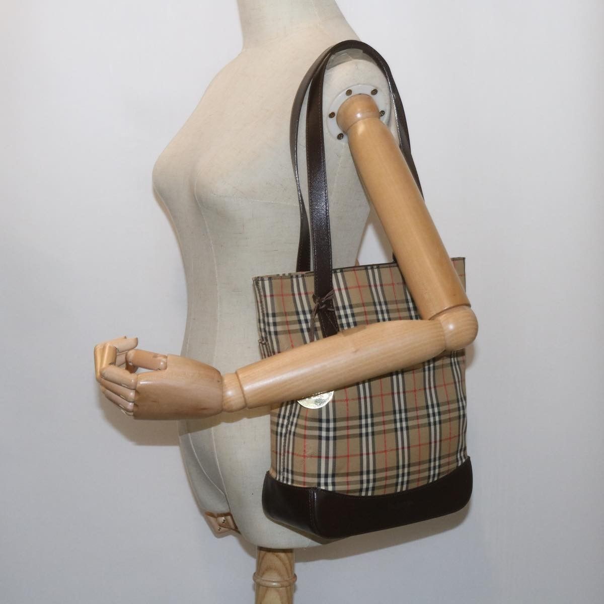 Burberry Burberry Nova Check Tote Leather Size ONE SIZE - 14 Thumbnail