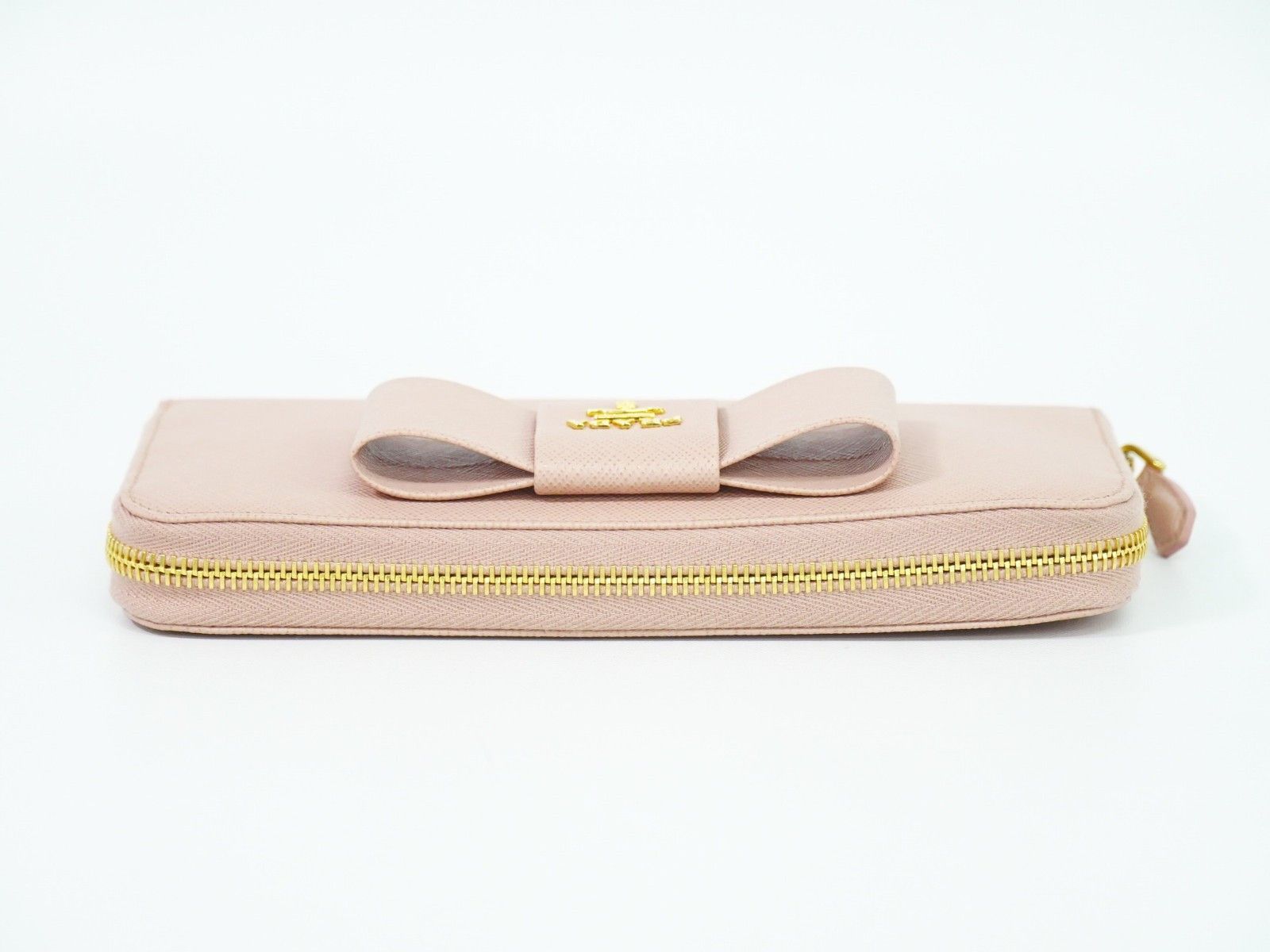 Prada Prada Bow Zip Around Saffiano Leather Size ONE SIZE - 10 Thumbnail
