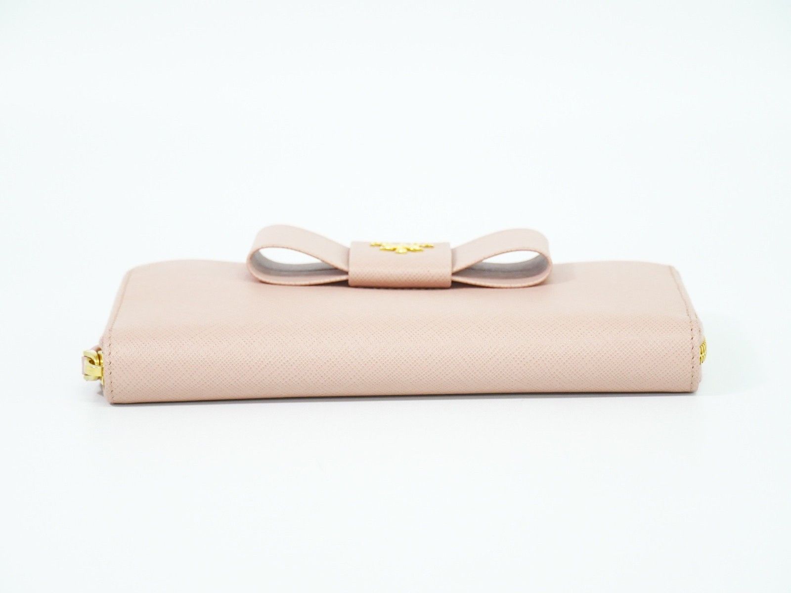 Prada Prada Bow Zip Around Saffiano Leather Size ONE SIZE - 9 Thumbnail