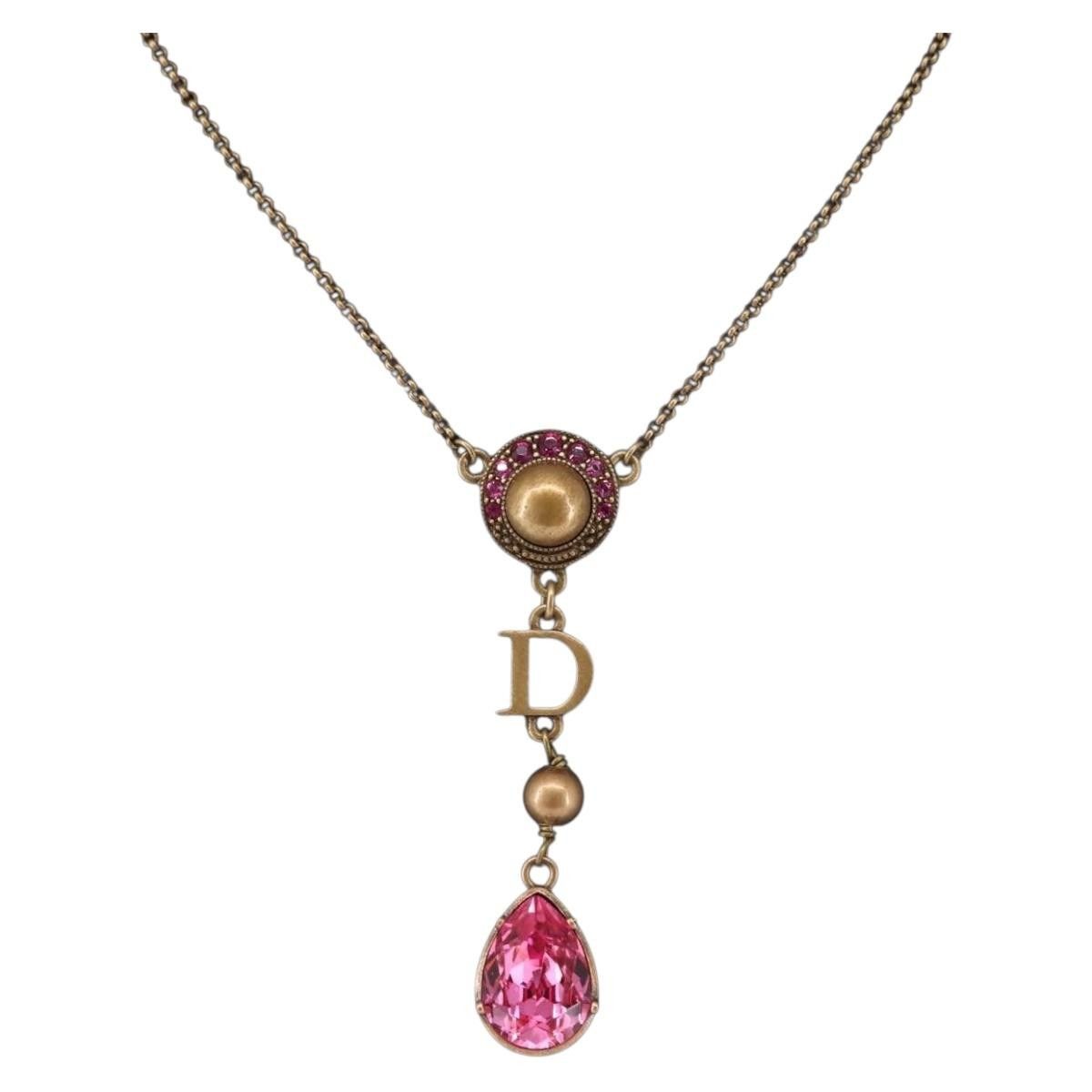 Dior Christian Dior D logo Pendant Necklace Metal Size ONE SIZE - 3 Thumbnail