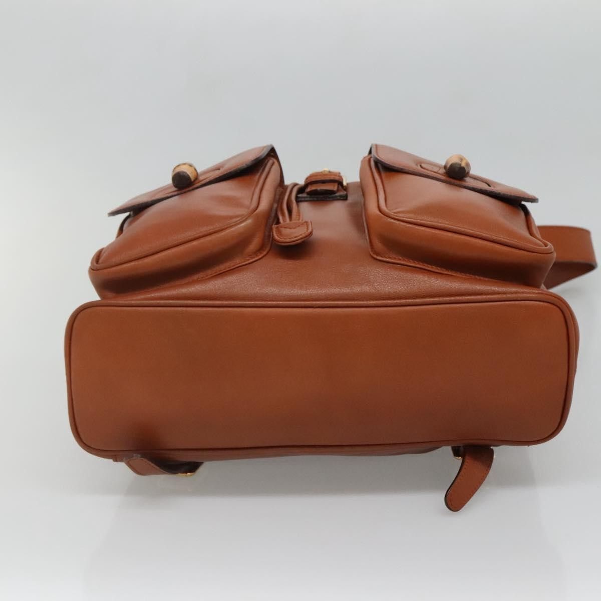Gucci Gucci Vintage Bamboo Backpack Leather Size ONE SIZE - 15 Thumbnail
