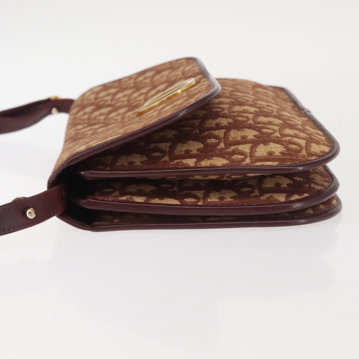 Dior Christian Dior Vintage Trotter Flap Shoulder Bag Canvas Size ONE SIZE - 4 Thumbnail