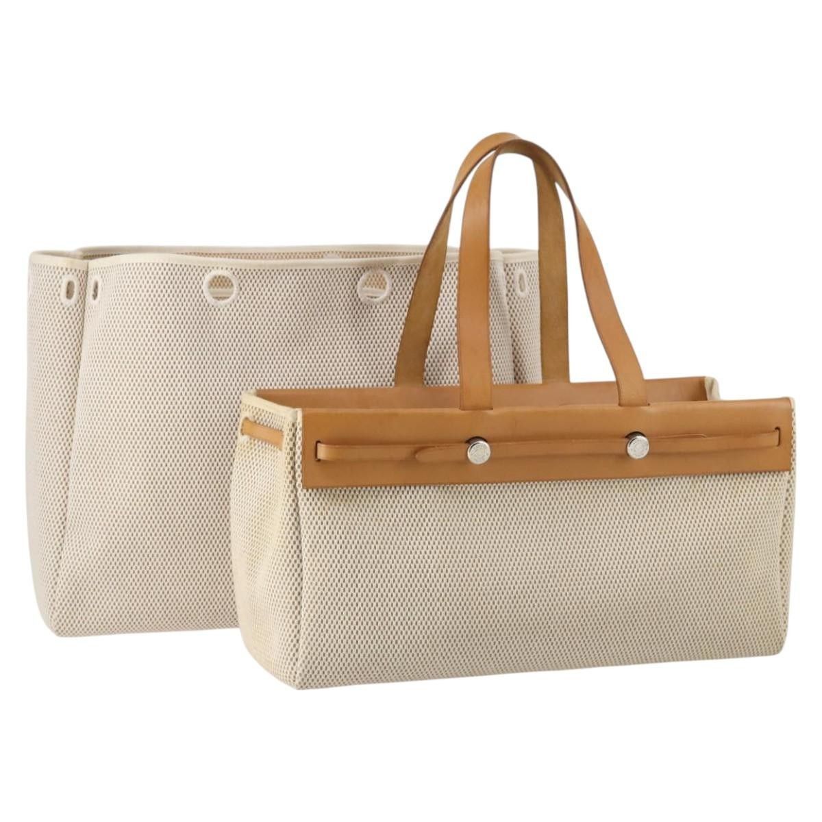 Hermes Hermes Herbag Cabas Toile and Leather Size ONE SIZE - 14 Thumbnail