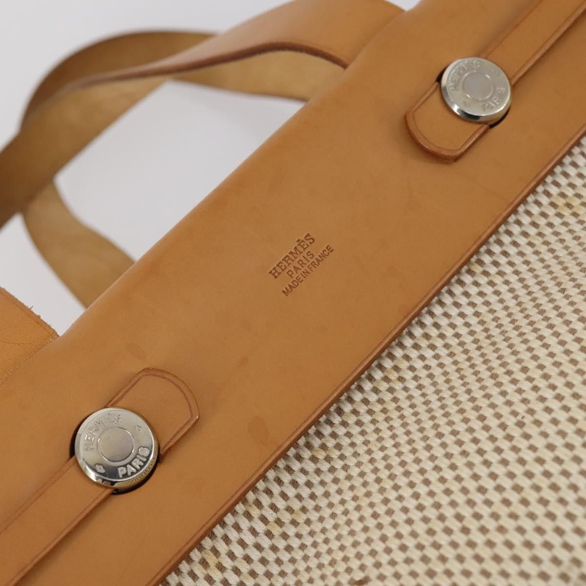 Hermes Hermes Herbag Cabas Toile and Leather Size ONE SIZE - 6 Thumbnail