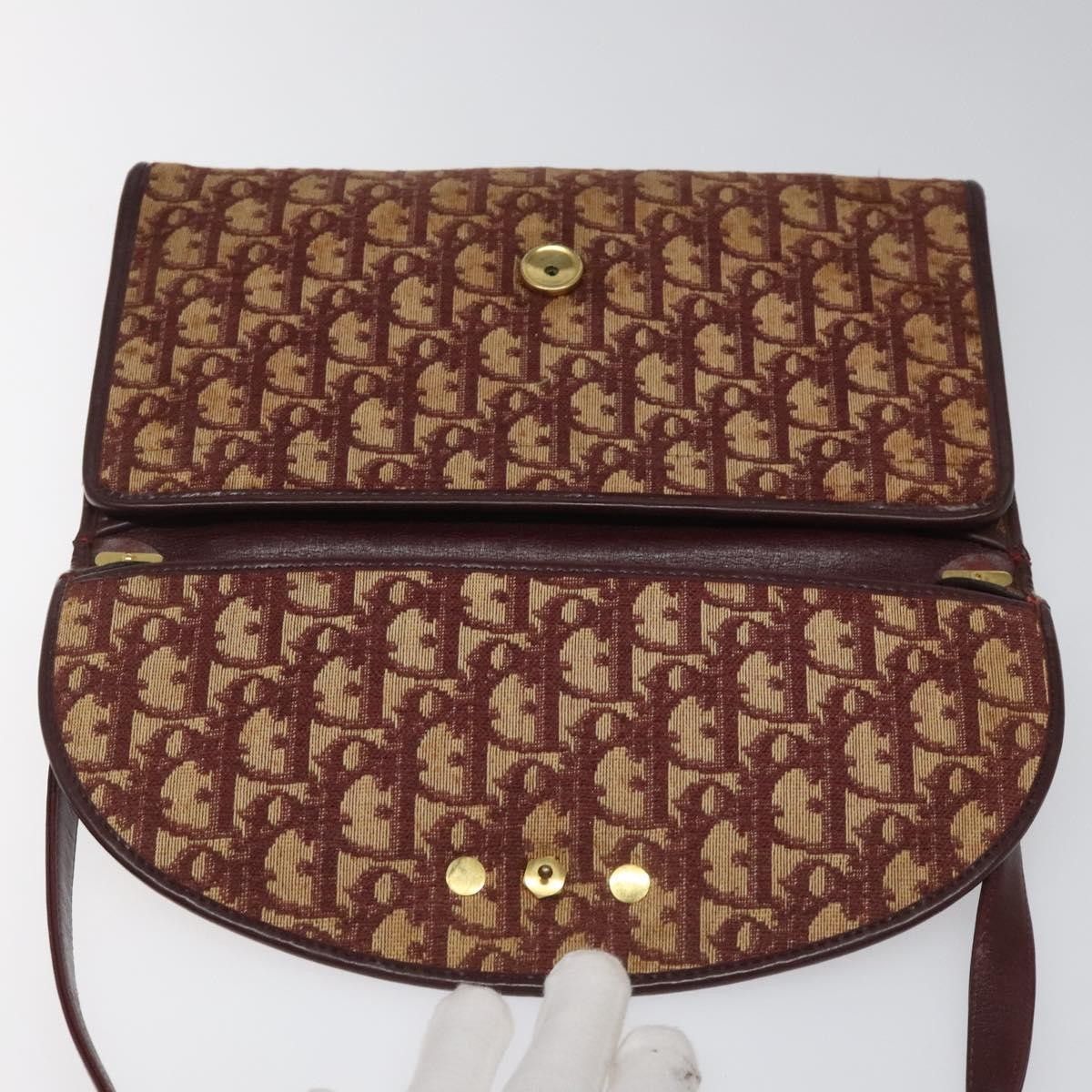 Dior Christian Dior Vintage Trotter Flap Shoulder Bag Canvas Size ONE SIZE - 17 Thumbnail